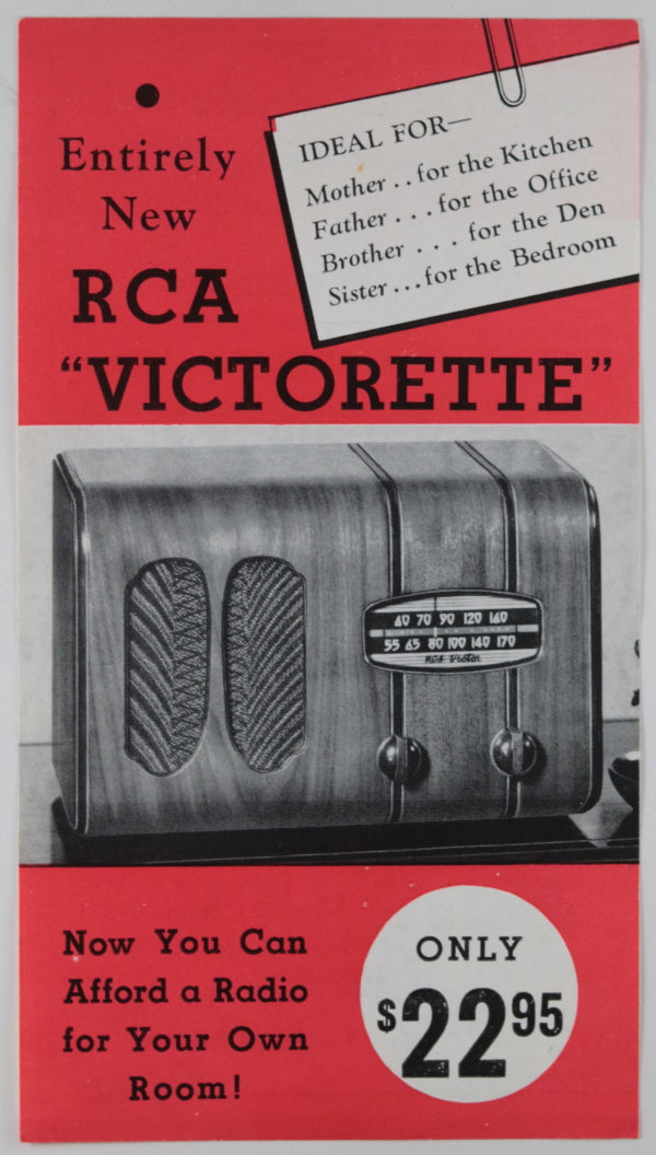 1939 Canada, two advertising flyers for RCA products