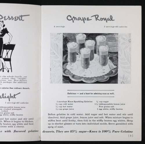 1939 Mrs. Knox’s ‘Be Fit not Fat’ recipe book (Knox Gelatine)