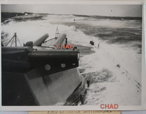 1939 photo UK battle-cruiser Renown at sea  navire Renown sur mer