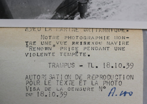 1939 photo UK battle-cruiser Renown at sea  navire Renown sur mer