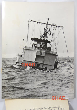 1939 set of 2 WW2 photos British destroyer HMS Gipsy sinking