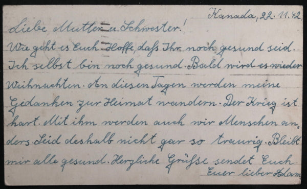 1942 Canada German POW letter from Camp 133 (Lethbridge AB) to Germany