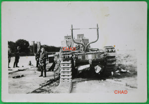 1942 WW2 photo abandoned Canadian Churchill tank on beach at Dieppe #2