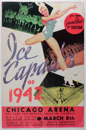 1942 pamphlet for Ice Capades at Chicago Arena