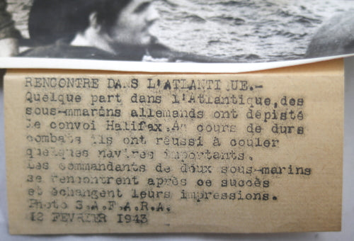 1943 Atlantique photo sous-marins allemands  German subs at surface