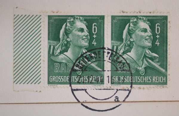 1944 WW2 Germany 11 cards with cancelled Labour Service stamps