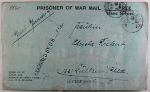 1944 letter from German POW Camp 132 Medicine Hat Alberta to Germany