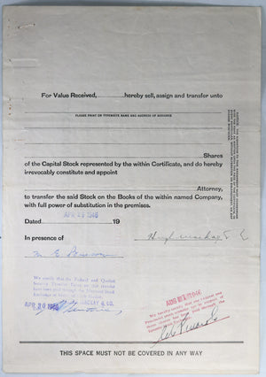 1946 stock certificate MacDonald Mines Ltd. QC Canada