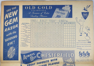 1947 AAA baseball program Jersey Giants vs Montreal Royals