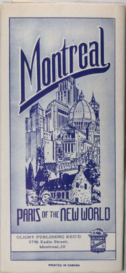 1948 Oligny map of Montreal Quebec