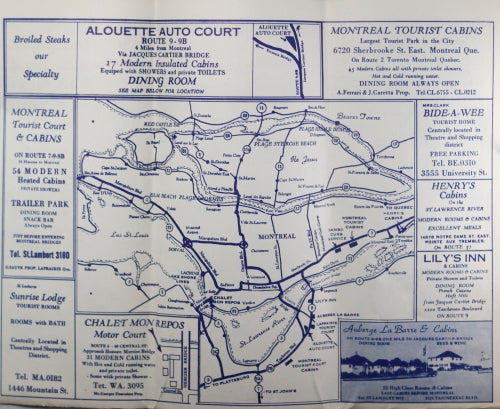 1948 Oligny map of Montreal Quebec