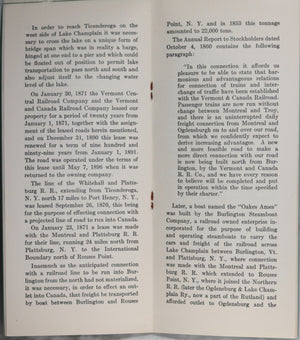 1949 Rutland Railroad Centennial booklet + letter
