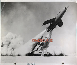 1950s-60s photo of US Navy REGULUS missile being launched