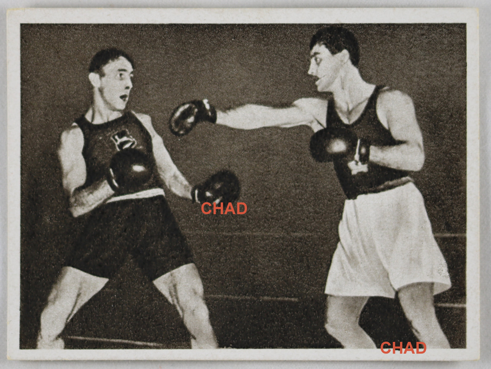 1952 Finland Summer Olympics, photo of boxing match Hungary  S.A.