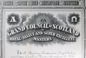 1952 Freemason Supreme Grand Royal Arch Chapter of Scotland