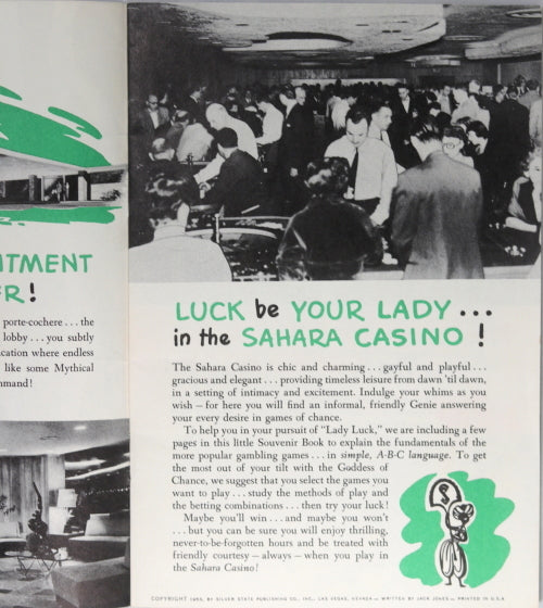 1953 Sahara Hotel Las Vegas – Souvenir Gaming Guide