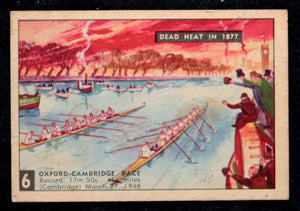 1954 ‘Race Against Time’ bubble gum sports card ‘Dead Heat in 1877’
