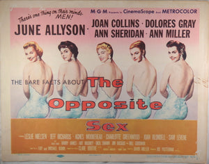 1956 movie title lobby card ‘The Opposite Sex”