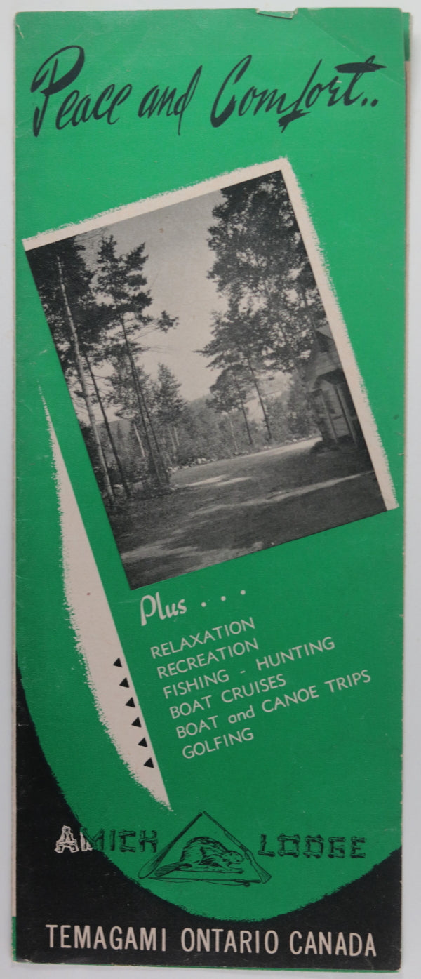 1960 Canada advertising and rate sheet for Amich Lodge Temagami Ontario