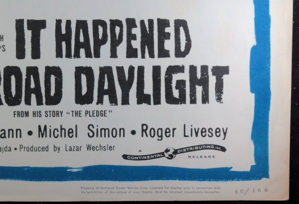 1960 USA lobby card suspense movie ’It Happened in Broad Daylight'