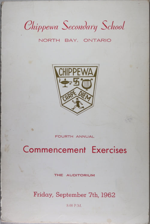 1962 Commencement booklet - Chippewa Secondary North Bay Ontario