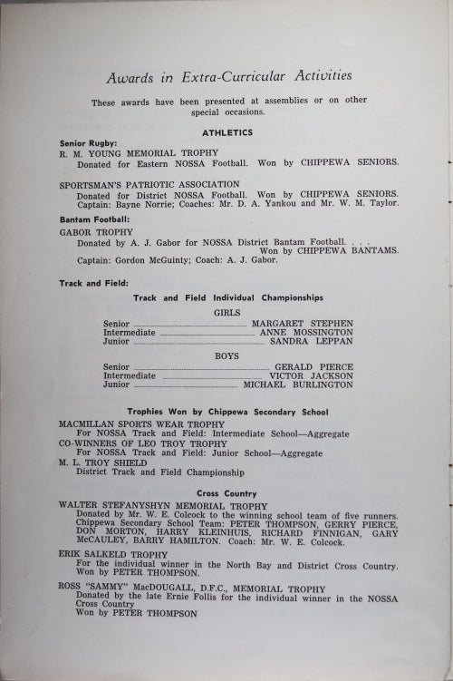 1962 Commencement booklet - Chippewa Secondary North Bay Ontario 1962 Commencement booklet - Chippewa Secondary North Bay Ontario