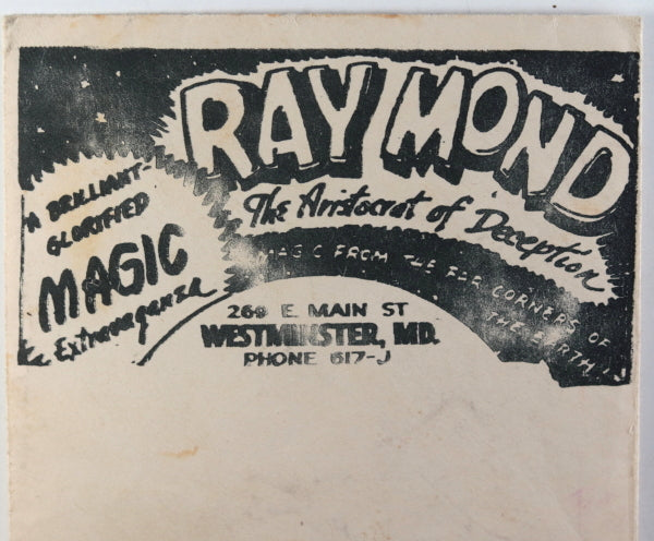 1962 advertising for magician Ray Mond ‘The Aristocrat of Deception’