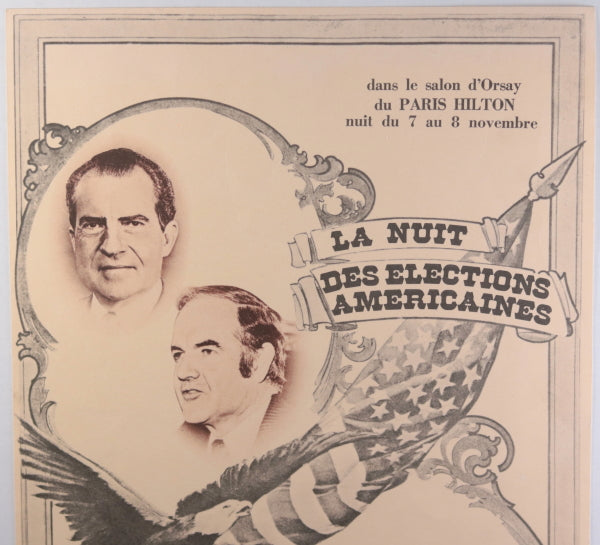 1972 Paris invitation viewing party for American Election Results