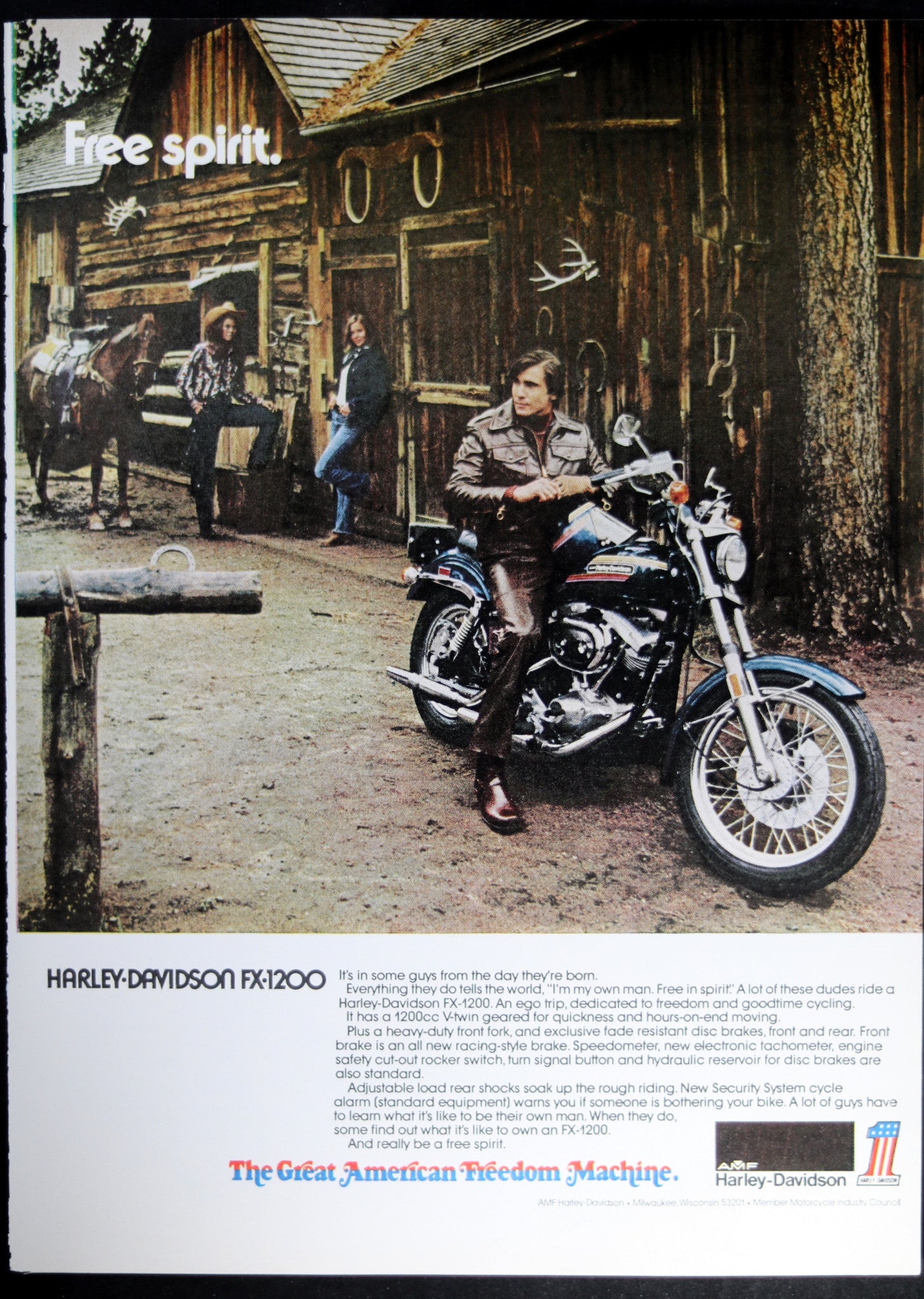 1974 Harley-Davidson FX-1200 magazine advertisement