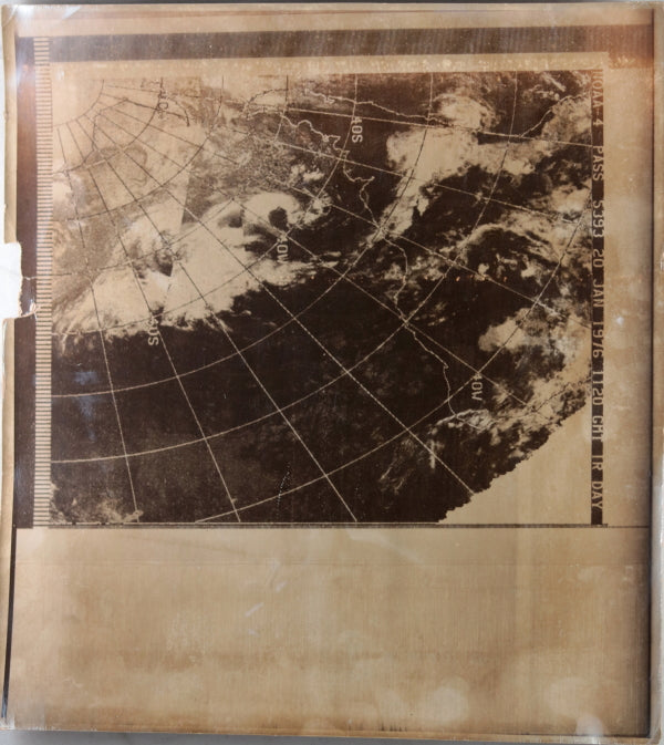 1976 set of 4 photos from NOAA-4 and SMS-3 weather satellites