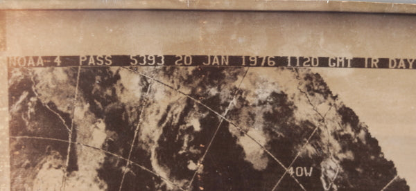 1976 set of 4 photos from NOAA-4 and SMS-3 weather satellites ...