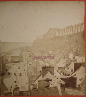 19th century stereoscopic photo Lower Town Quebec City - L.P. Vallee