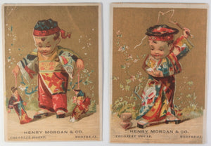 19th century two trade cards Montreal QC Henry Morgan Colonial House