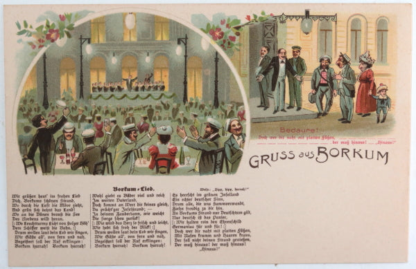 1`920s Germany anti-semitic postcard Borkum Resort