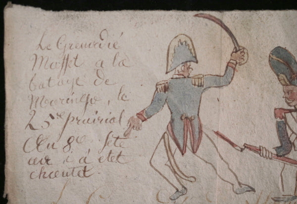1er Empire air chanté bataille Marengo 1800 gravure officier grenadier