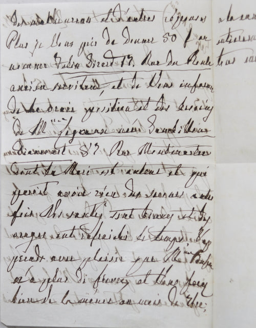 20 Aout 1856 lettre Marie-Amélie de Bourbon, épouse Roi Louis Philippe