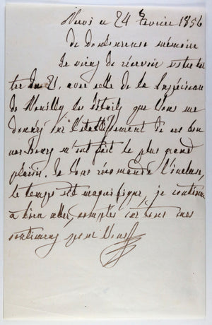 24 fevrier 1856 lettre Marie-Amélie de Bourbon, épouse Louis Philippe