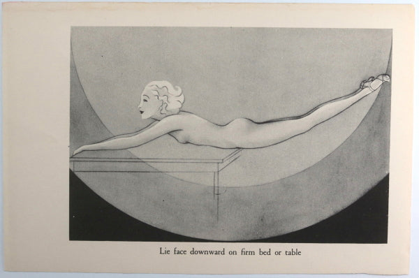 Set of 7 illustrations for female stretches from Malmstead 'Awaken your Sleeping Beauty' 1935