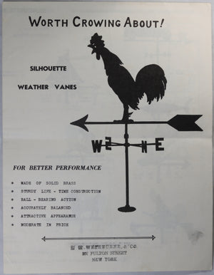 Advertising flyer for silhouette weather vanes NYC