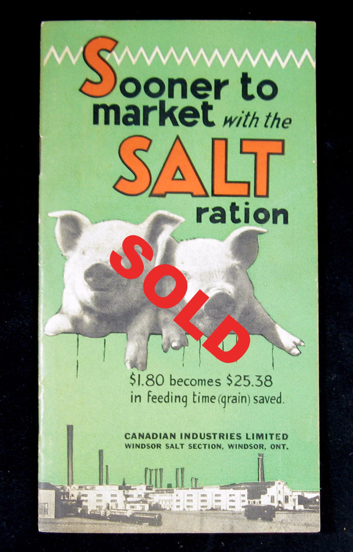 Windsor Salt for pig farming, advertising pamphlet (early 1930s)