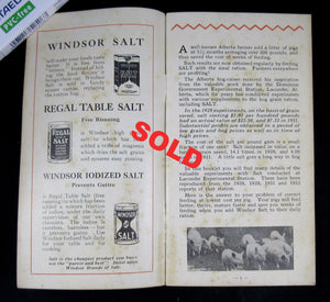 Windsor Salt for pig farming, advertising pamphlet (early 1930s)