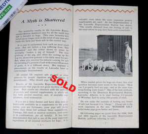 Windsor Salt for pig farming, advertising pamphlet (early 1930s)