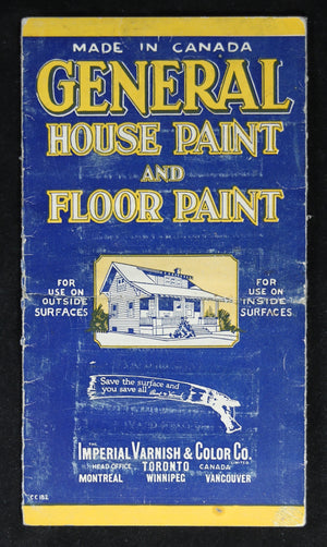 Advertising pamphlet for General House & Floor Paint (Canada) @1928