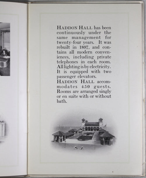 Advertising pamphlet for Haddon Hall, Atlantic City N.J. c. 1900 Advertising pamphlet for Haddon Hall, Atlantic City N.J. c. 1900