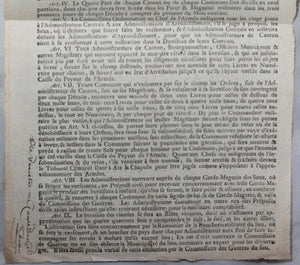 Affiche Armée Sambre & Meuse par Représentants du Peuple - Contributions (1795)