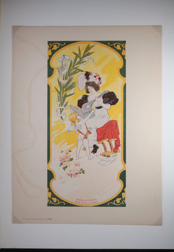 Affiche Belle Époque programme Scala (Paris) livre de Maindron c. 1897