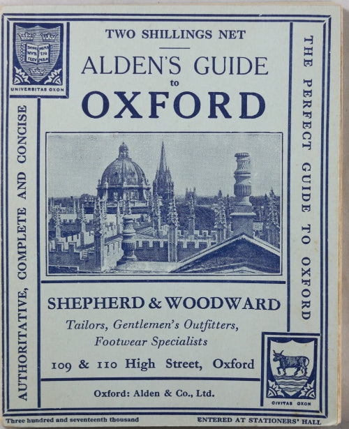 Alden's Guide to Oxford 1949, travel guide UK