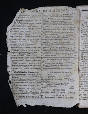 Almanach suisse ‘Le Postillon de la Paix et de la Guerre 1814’