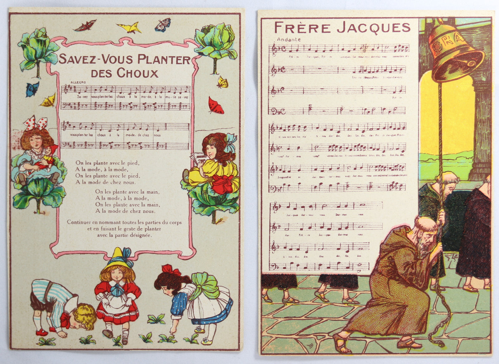 Ancien images chromo, publicité cours de musique, Madame à Versailles