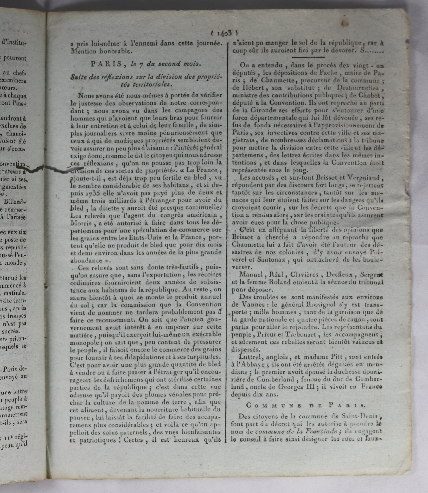 Annales Patriotiques et Littéraires, journal 29 octobre 1793